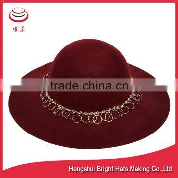2016 New Style Wool Felt Floppy Hat For Ladies