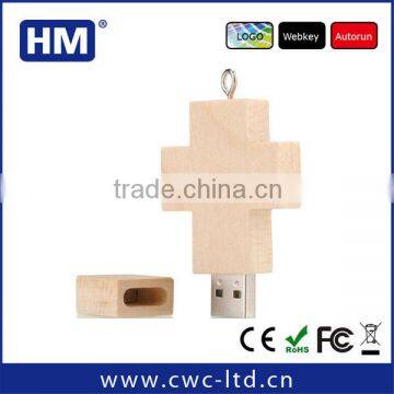 64gb alibaba bulk cheap wooden cross shape bulk wood usb flash drive