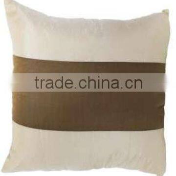 Brown & white Striped Cushion Cover