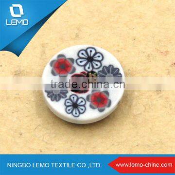 Children Clothing Fashion Printed Wooden Buttons For Shirts