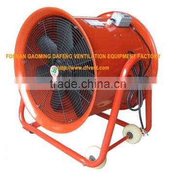 500mm hand-pushing ventilation duct fan with adjustable stand and wheels