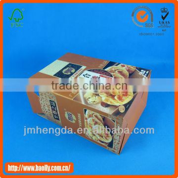 Glossy customization cardboard carrying box with handle