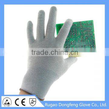 Hot sale CE EN388 Seamless lint and dust free anti static gloves work gloves