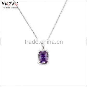 new product fashion jewelry purple Amethyst Crystal Necklace