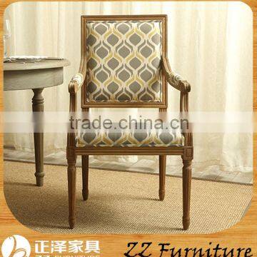 Square Back Wood Side Chair with Arm