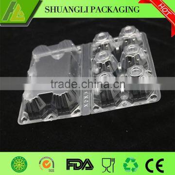 6 Packs Disposable Plastic PVC Egg Trays Transparent