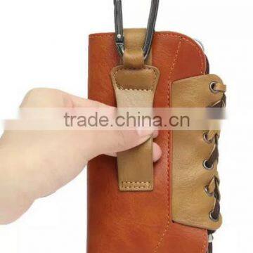 new design universal leather pocket bag for iphone and for samsung
