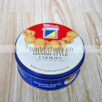 Christmas promotional biscuit round tin box for packaging