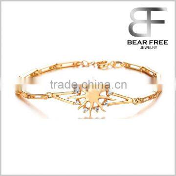 Custom Wholesale 18K Gold Plated Trendy Unique 3A Zircon Exquisite Bracelet Designs for Ladies