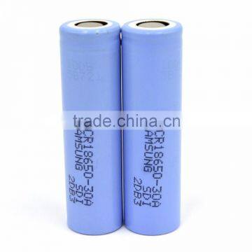 High capacity & Quatity Samsung SDI ICR18650-30A 3000mah 3.7v battery cell