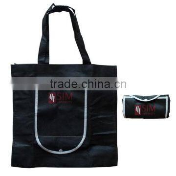 Hottest customized plastic PP nonwoven foldable shopping bag with pocket