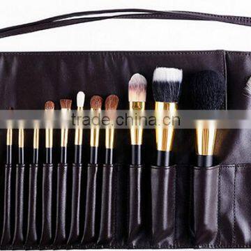 Professional 18 Pcs Black Golden Goat/pony Hair Brushes for Makeup Set photo-2