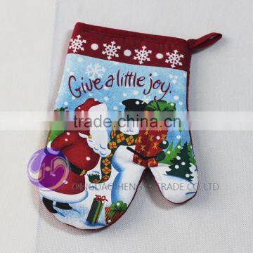 Kitchen Accessories Designer Fabric Design Kitchen Heat Resistant Microwave Cotton Christmas Oven Glove photo-2