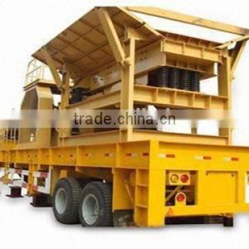 Mobile stone jaw crusher plant (station)