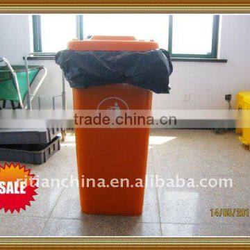 outdoor standing HDPE wastebin with lids