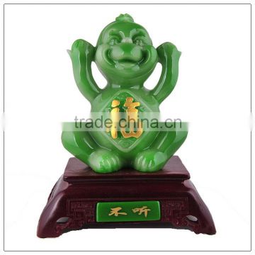 Resin color monkey statue ,chinese zodiac statue 3 Color