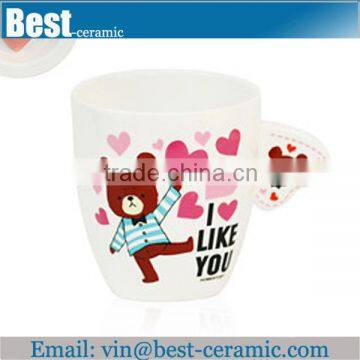 bear decal animal design ceramic cawa cup