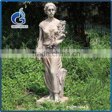 wholesale western large fiberglass garden lady statue