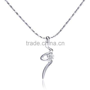 Jewelry 18k White Gold Plated Austrian Crystal Fashion Silver Necklace Pendant