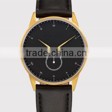 Fashion trendy genuine leather oem watch water resistant