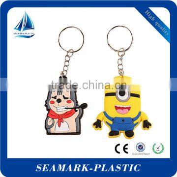 2016 bulk cheap promotional custom rubber keychains for activity