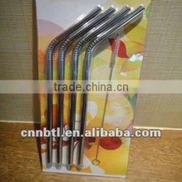 Stainless steel frozen drink straw