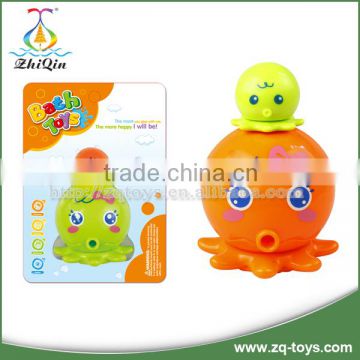 2016 New design octopus shape plastic baby bath set toy