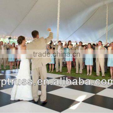 high glossy wooden black and white wood dance floor