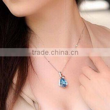 Women Jewelry Necklace Fashion Crystal Pendant Alloy Ailver Bracelet Chain photo-2