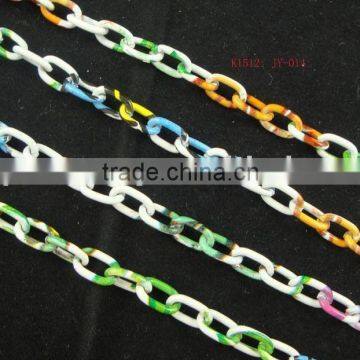 green white pink color painted color necklace chain 11.7mm link length