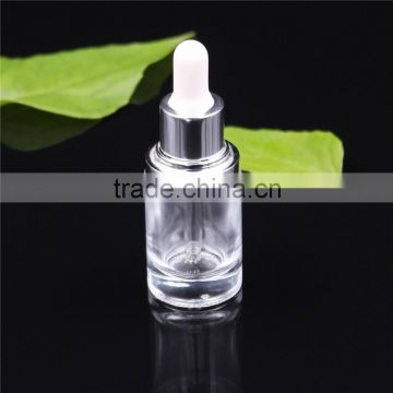 classic 15ml clear round essential oil glass bottle with dropper