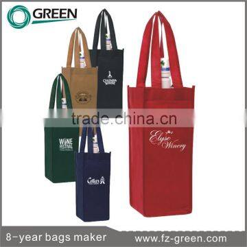 2015 promotional bottle non woven wine carry bag