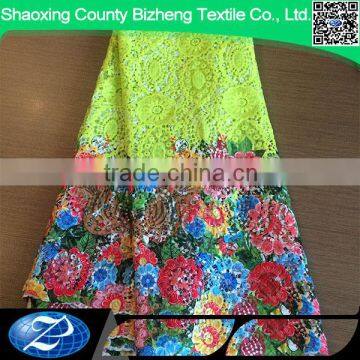 Wholesale digital print fabric african cord lace