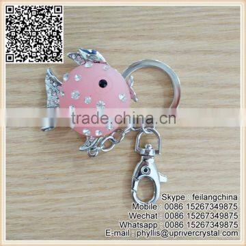 Wholesale Latest Fish Key Ring Design Fashion Zinc Alloy Metal Custom Fish Keychain