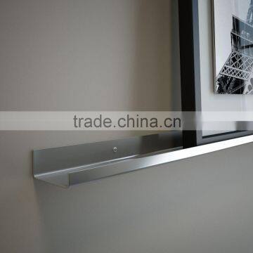 30" Stainless Steel Floating Ledge for Photos and Pictures, Wall Shelf, brushed stainless steel wall cubes