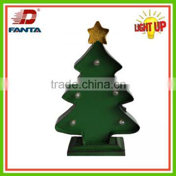 2016 newest metal Christmas tree with LED light for deocration