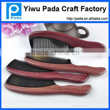 wooden natural hair comb