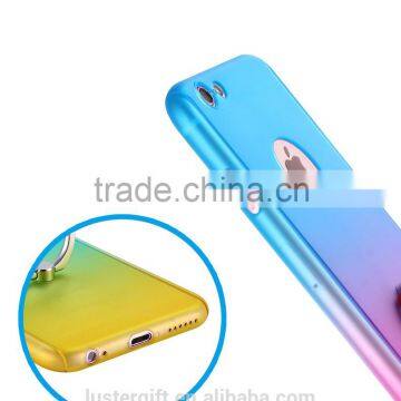 3 in 1 Phone Case With Rotating Ring Kickstand Tempered Glass Screen Protector 360 Full Body Cover Case for IPhone 6 6S Quality Choice