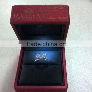 popular china proposal led light ring box,red ring box