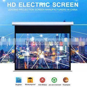 50-200 inch Matte White Remote Control HD Electric Projection Screen