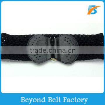 Black Cotton Lace Elastic Belt for Lady Skirt in Stock