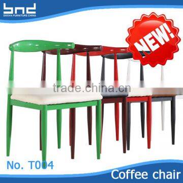 Dining room leather chair metal frame general use