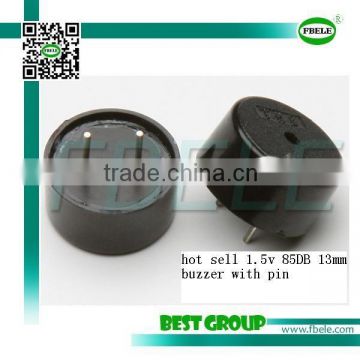 hot sell 1.5v 85DB 13mm buzzer with pin FBPT1340