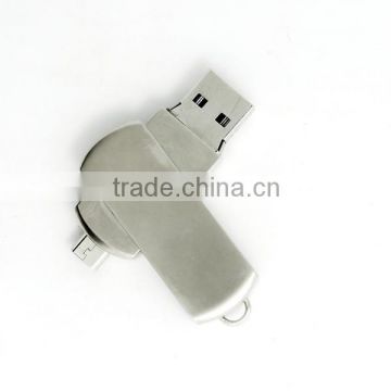 Classical otg usb metal silver mini size