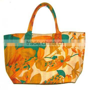 VINTAGE KANTHA TOTE BAG, KANTHA HANDBAG,SHOULDER BAG