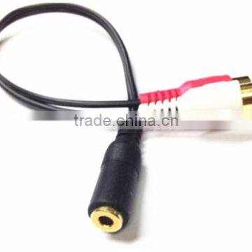 3.5mm AUX-IN Adapter Jack RCA Extension 2 Male to 1 Female photo-2