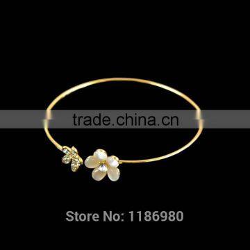 Fashion Women Bracelet Flower Crystal Gold Plated Cuff Bangle Charm Jewelry Gift photo-2
