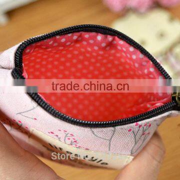 Lovely Women Coin Bag Pocket Pouch Wallet Cash Sweet Flower Canvas Purse photo-6