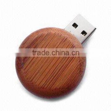 Cute Round Wooden 1GB- 32GB USB