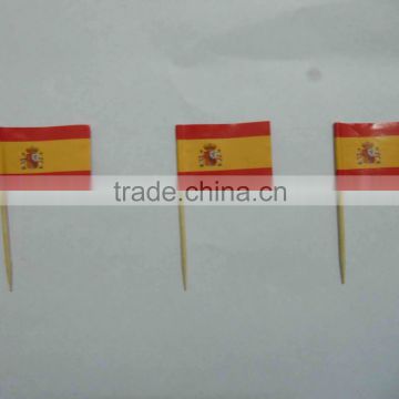 spain paper toothpick flag